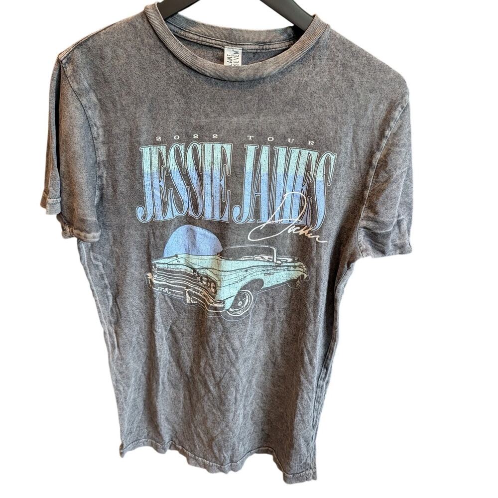 Jessie James Decker 2022 Tour Tee Mineral Wash Car Graphic Shirt S